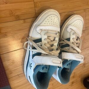 Adidas White and Green Sneakers